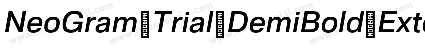 NeoGram Trial DemiBold Extended字体转换